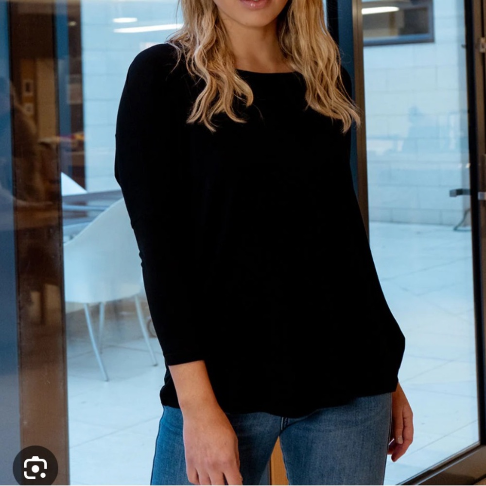 Basic Milano 3/4 sleeves sweater , SM , black , NWT